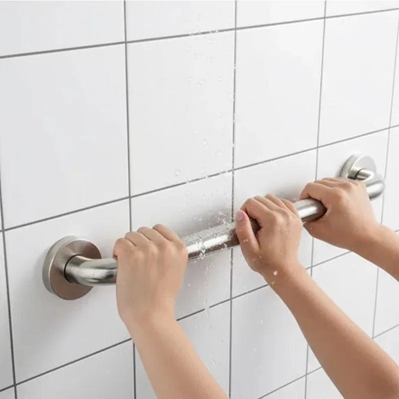30/40/50cm Stainless Steel Grab Bars Anti-slip Safety Handrails Bathroom Toilet Shower Support Handle Multi-purpose Towel Rack thumbnail 2