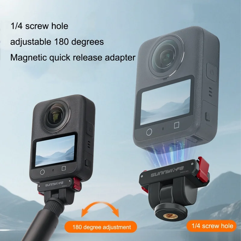 Magnetic Adapter Mount for DJI OSMO 360/Action 5Pro/4/3/2 Quick Release Mount Base Camera Tripod Adapter Mount Accessories thumbnail 6