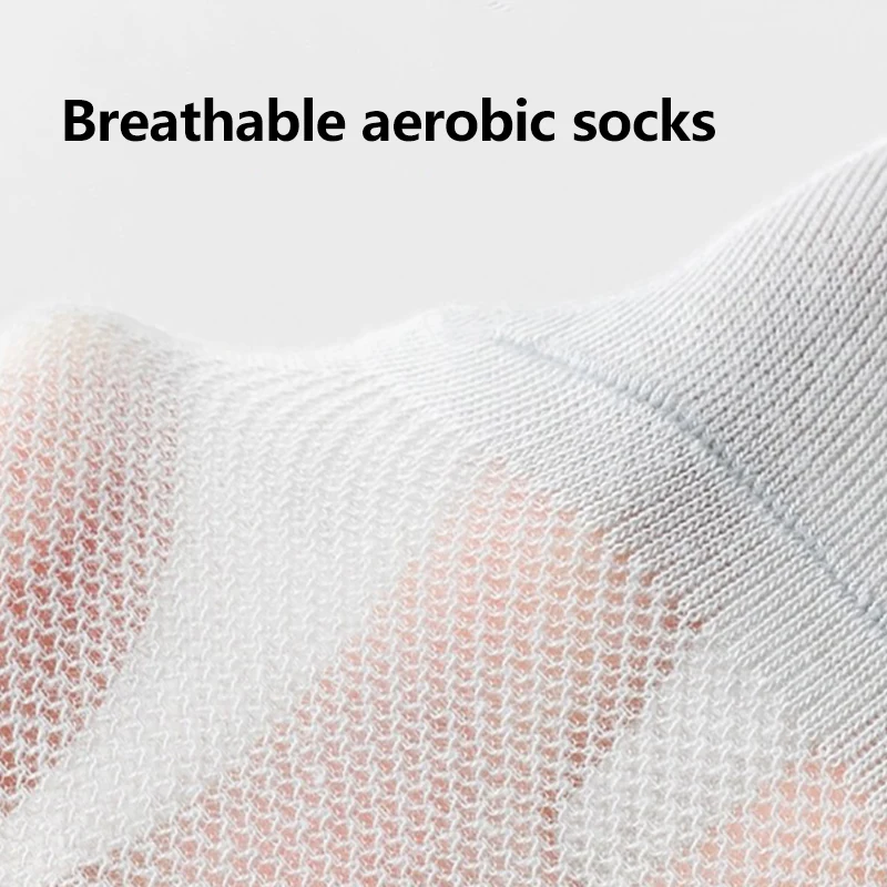 10/20 Pairs Men's Ankle Socks, Breathable Mesh Sports Socks, Casual Athletic Summer Thin Short Socks thumbnail 6