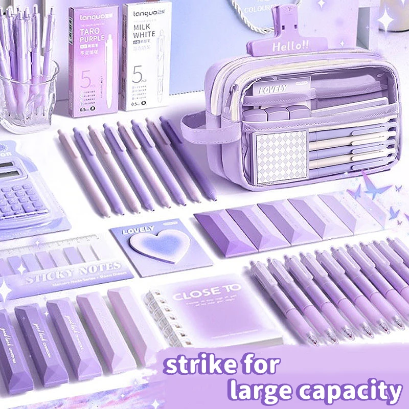 1 large capacity pencil case and stationery bag with multiple compartments, suitable for organizing office and school supplies thumbnail 4