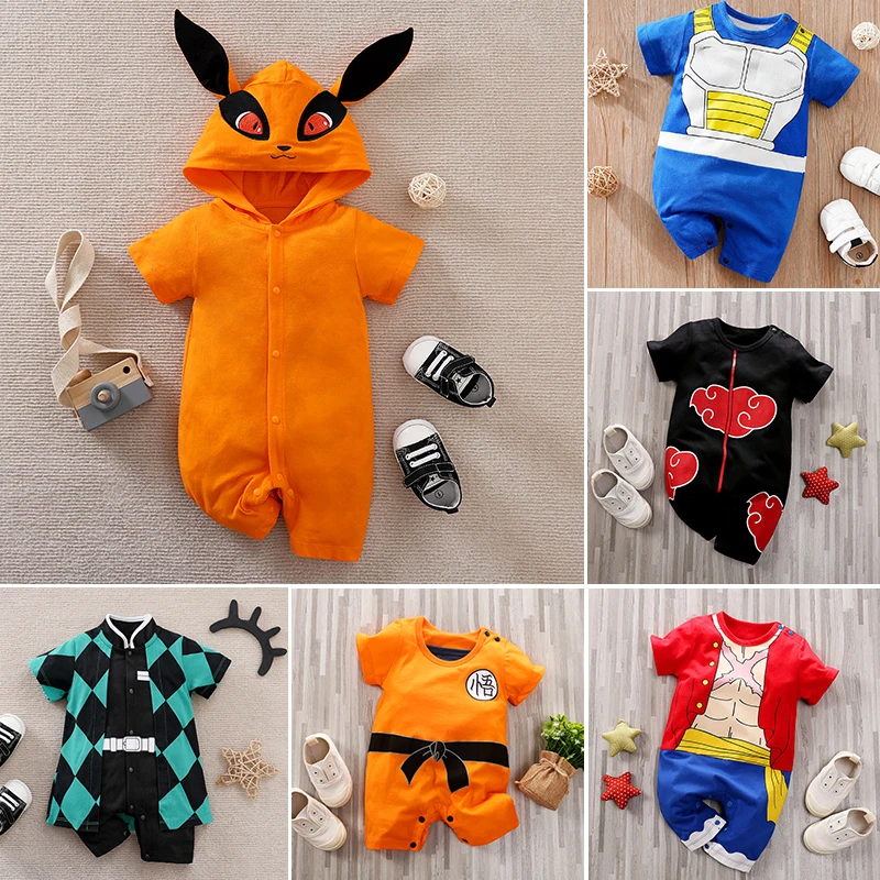 Toddler Anime Cosplay Dragon DBZ Costume Baby Boy Girl Romper Kid Demon Slayer Baby Clothes Newborn Onesie Jumpsuit 0-18 Months thumbnail 2