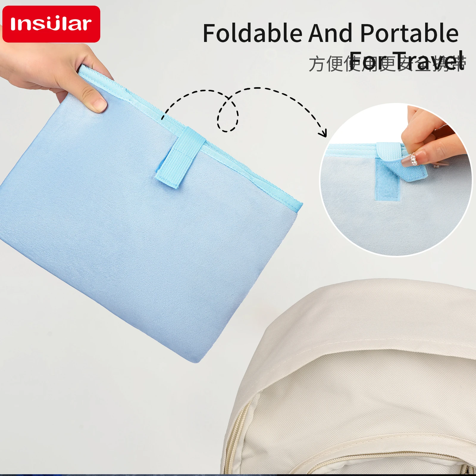 New Arrivals Anti-slip Travel Essentials Hammock Thickened Suede Extension Pad Kids Train Waterproof Airplane Seat Extender 1-3Y thumbnail 5