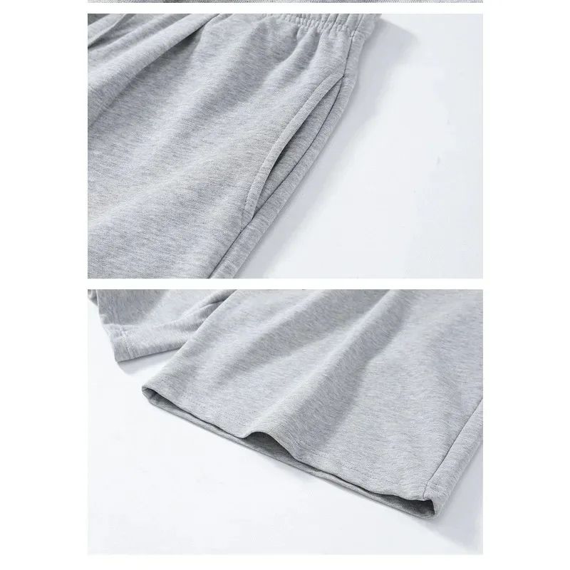 Comfortable cotton shorts men's casual micro-elastic elastic belt drawstring shorts fitness training comfortable and fashionable thumbnail 6