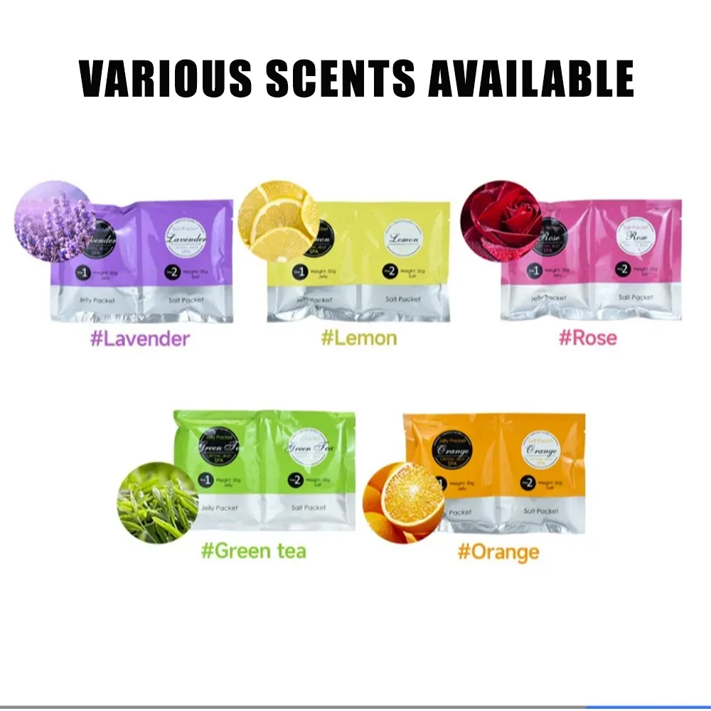 Salon Jelly Spa Kit 2 Step Foot Care Peel Exfoliation Deodorization Set for Pedicure thumbnail 4