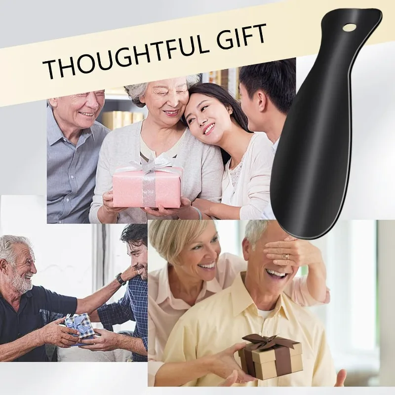 Portable Metal Shoe Horn | Compact Black Shoe Helper for Travel | Easy Slip-On Tool for Men & Women thumbnail 6