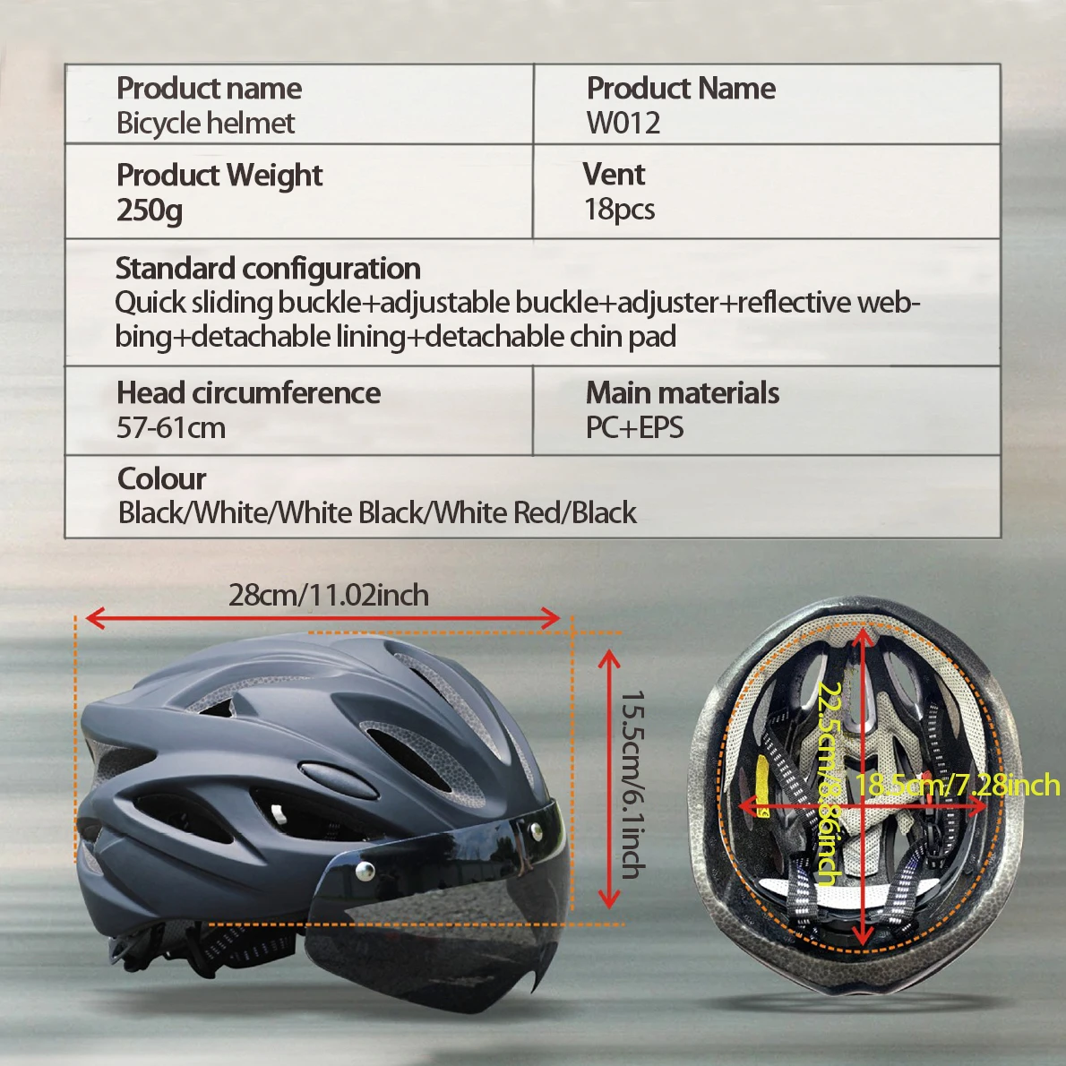 PJT Lightweight Breathable Bicycle Helmet With Magnetic Attraction Goggles Lens Bike Helmet Free Switching Adult Cycling Helmet thumbnail 3