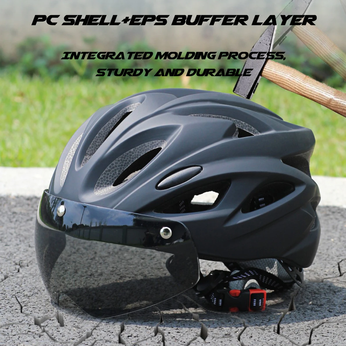 PJT Lightweight Breathable Bicycle Helmet With Magnetic Attraction Goggles Lens Bike Helmet Free Switching Adult Cycling Helmet thumbnail 4
