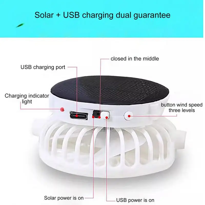 Breathable Sunhat with Solar Fan Outdoor Sun Protection Hat USB Rechargeable Fan Baseball Caps Summer Sunscreen Sunshade Hats thumbnail 2