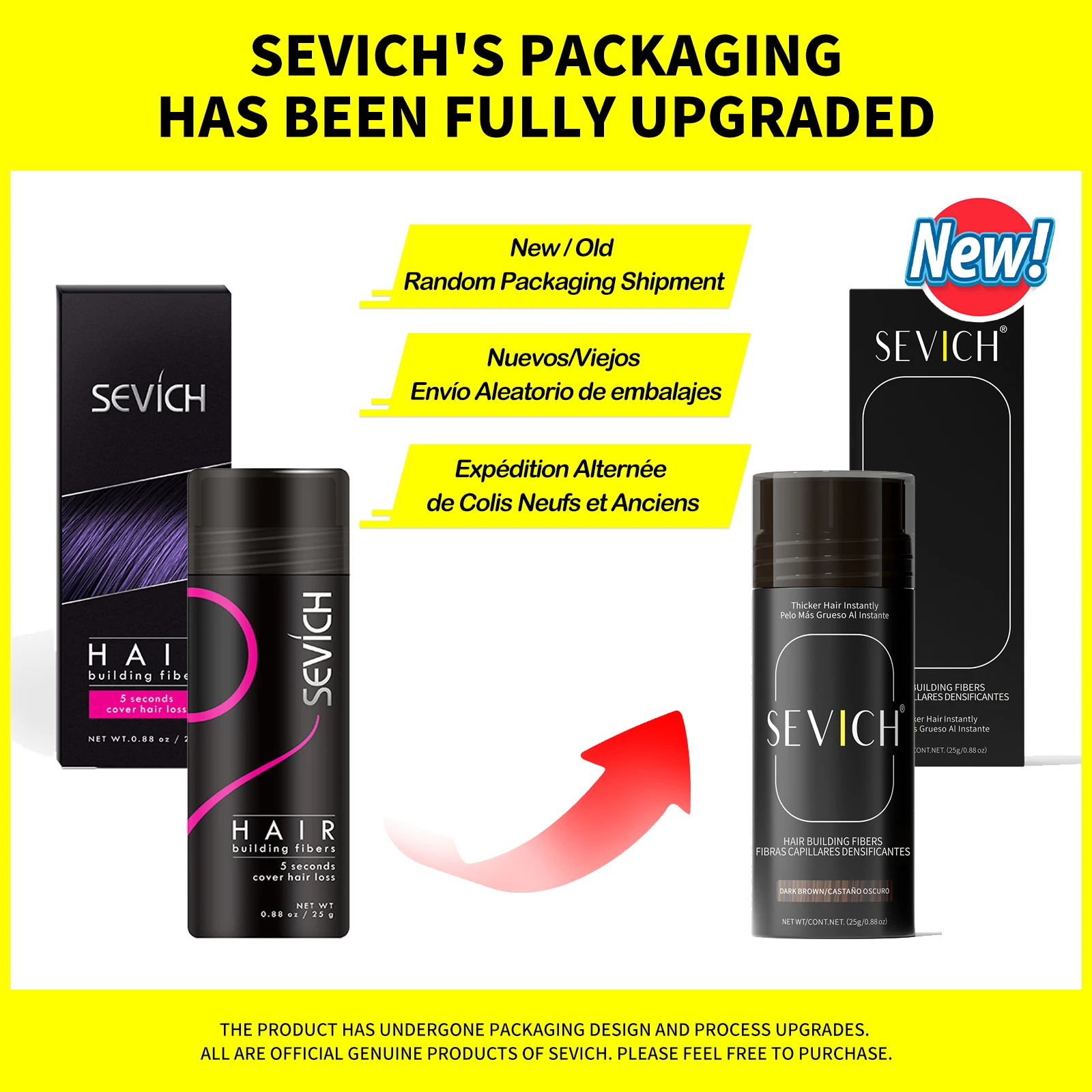 SEVICH Hair Building Fiber Set Cover Sparse Hair Or Bald Spots Hair Loss Regrowth Treatment Keratin Hair Fiber Powder Applicator thumbnail 2