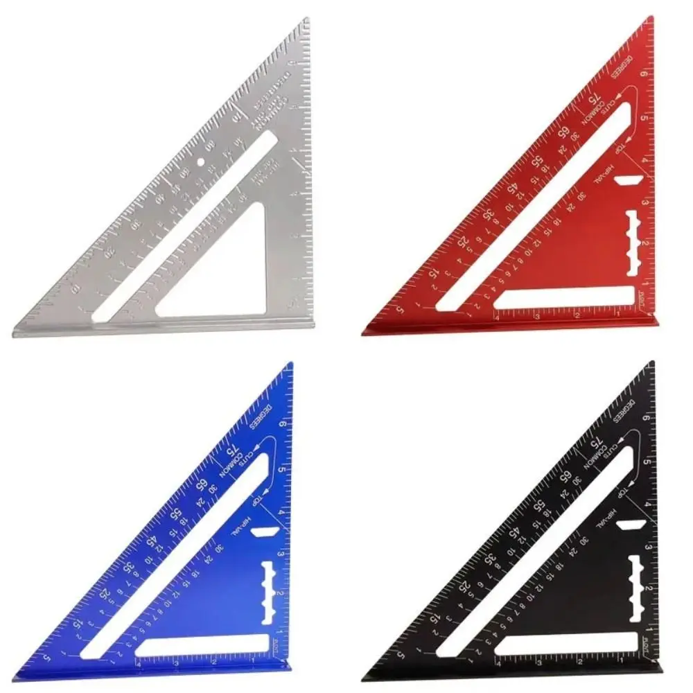 Aluminium Alloy 7Inch Triangle Ruler Inch Metric Angle Ruler Protractor Square Measurement Measurement & Gauging Tools Precision thumbnail 4