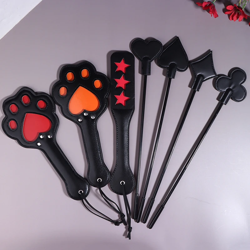 PU Leather Horse Crop Soft Anti-slip Handle Riding Paddle Equestrian Riding Crop Sports Game Role Play Whip For Horses Training thumbnail 2