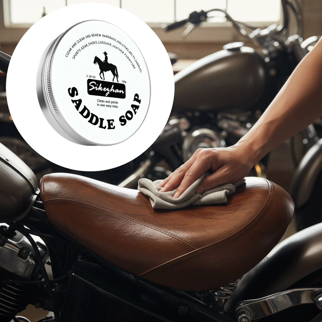 Motorcycle Leather Seat Conditioner Cream | Repair, Polish & Protect Genuine Leather from Sun Wear Cracking & Aging thumbnail 2