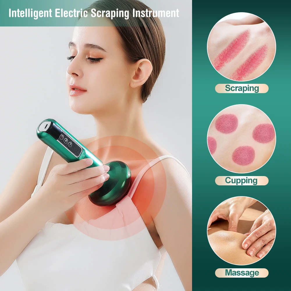 6 Gear Electric Cupping Massager Vacuum Suction Cup GuaSha Anti Cellulite Beauty Health Scraping Heat Body Slimming Massage thumbnail 2