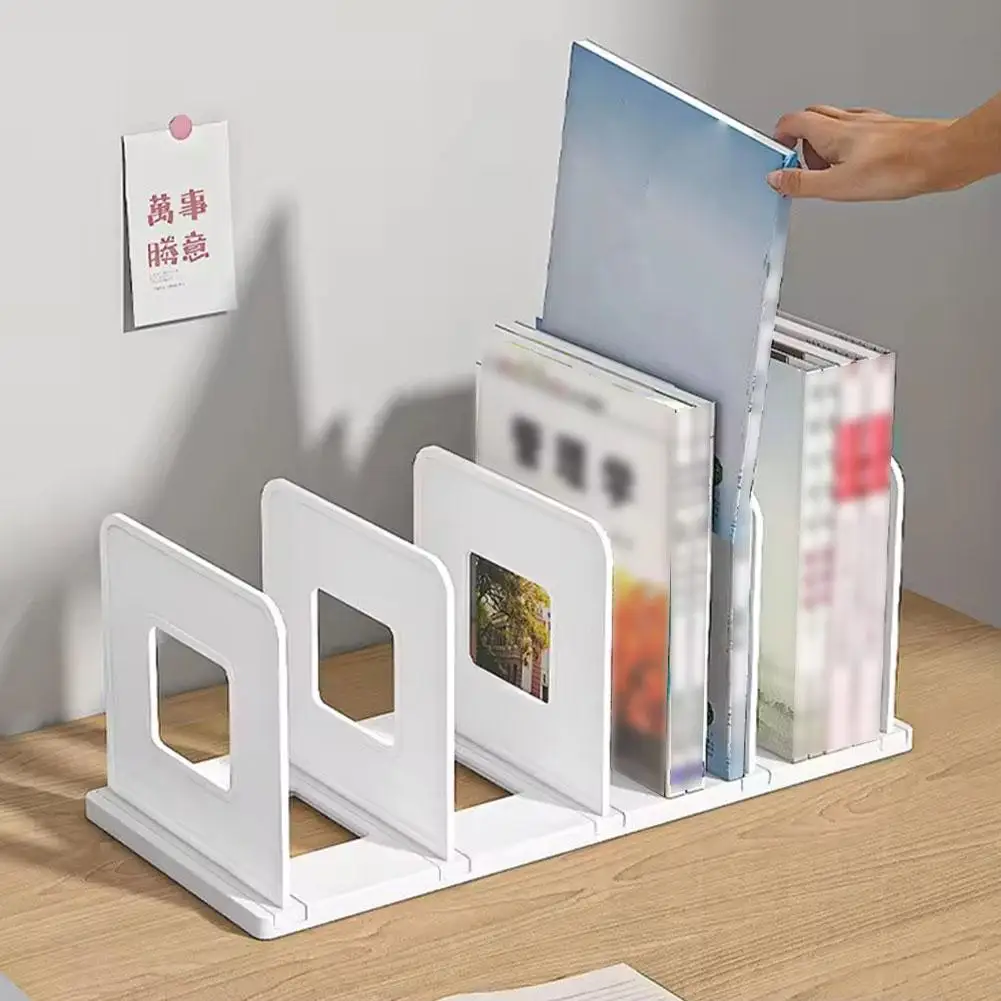 Bookends Stand Bookshelf Desktop Decor Storage Rack Bookend Book Holder School Stationery Office Desktop File Organizer thumbnail 2