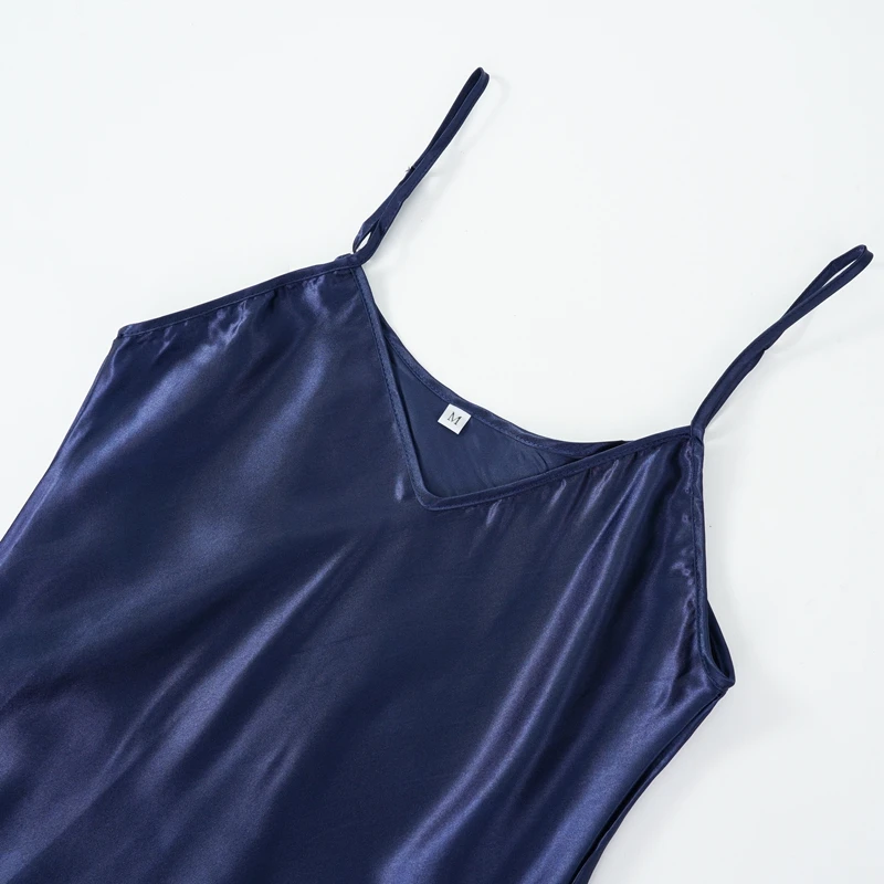 Ice Silk Suspender Nightdress Women's Thin Sexy Adjustable Shoulder Strap Pajamas Loose Home Clothes M-2XL thumbnail 4