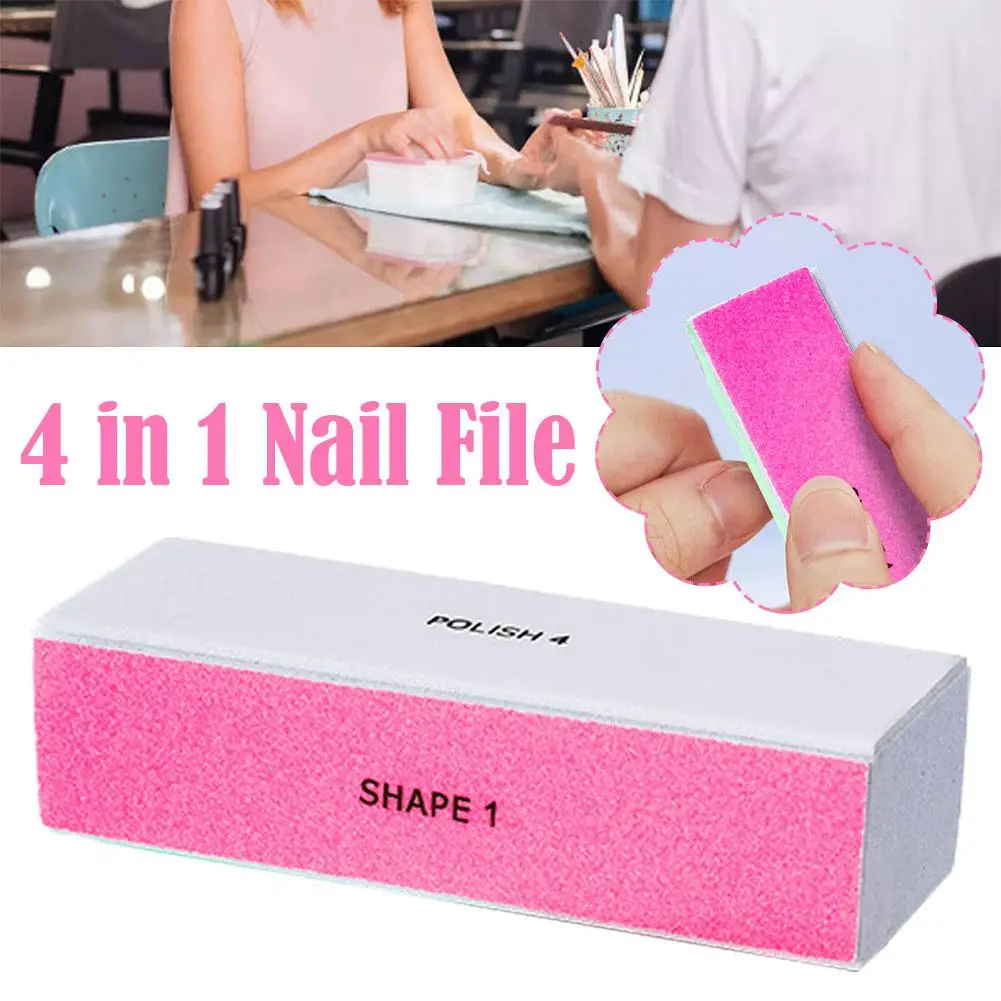 4 in1 Nail File Nail Buffer Nail Tool For Manicure Pedicure Gel Polish Cuticle Remover Nail Art Accessories thumbnail 2