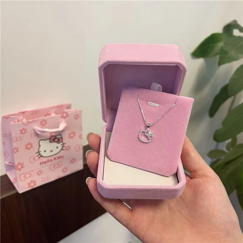 Kawaii Hello Kitty Necklace:Cute Cartoon Clavicle Chain Pendant–Women's Simple White Elegant Jewelry,Fashion Friend&Couple Gift thumbnail 2