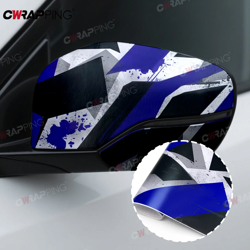 Automotive Vinyl Car Wrap Street Culture Car Film Covering Blue Ink Splashing Motorcycle Sticker Self-adhesive Camouflage Vinyls thumbnail 2