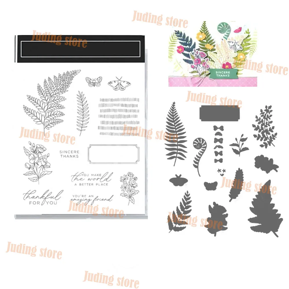 Butterfly Friends 2026 New Clear Stamps And Cutting Dies In French German For Scrapbook Stamping Dies Blessing Of Cards Crafts thumbnail 3