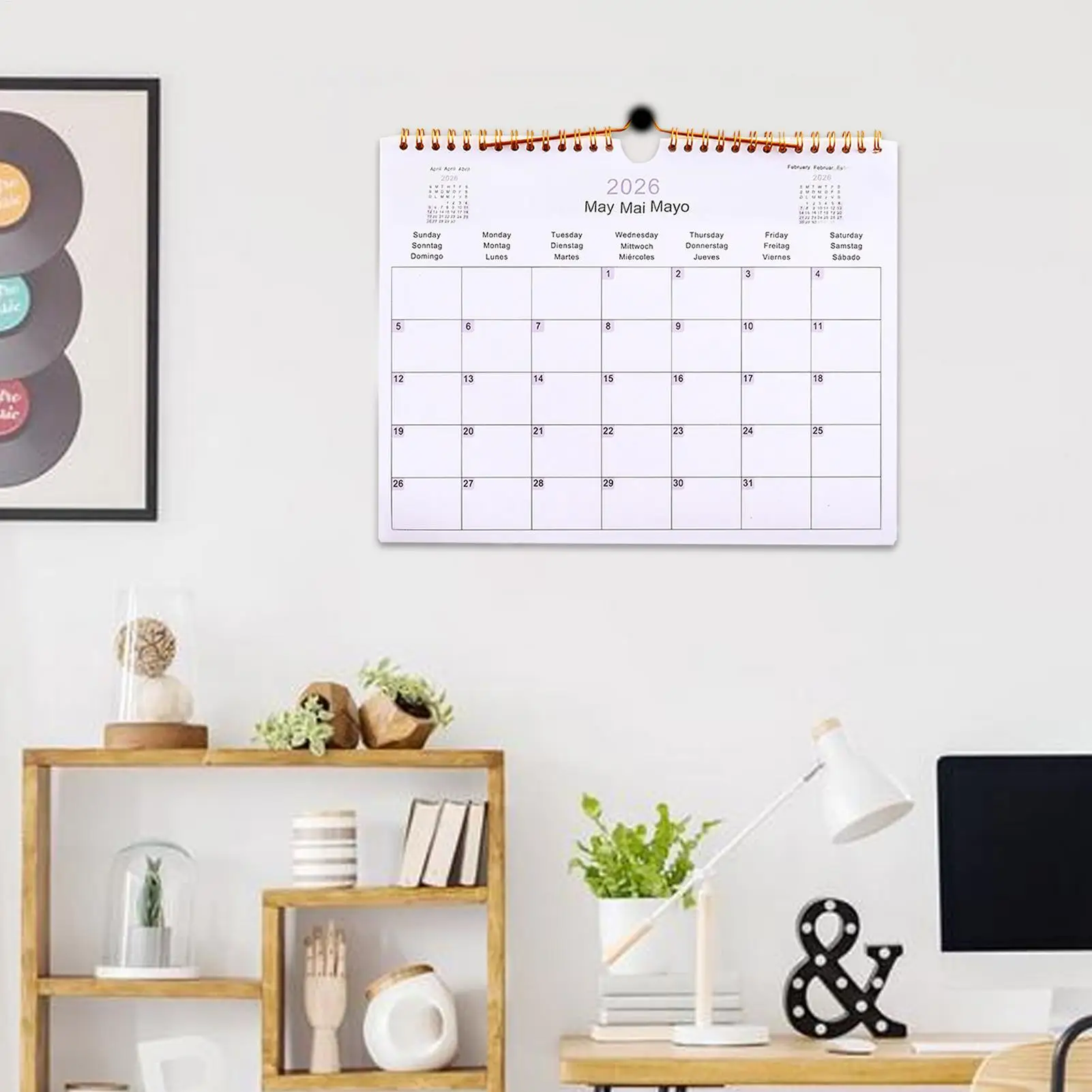 2026 Wall Calendar Multilingual 12-Month Coil Planner - Modern Decorative Calendar for Home, Classroom, Office & Living Room thumbnail 2