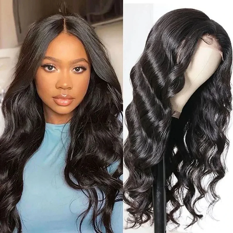 V Part Wig Body Wave Hair Upgrade V Shape Wig Human Hair No Leave Out V Part Wig Human Hair Machine Made 250% Density U Part Wig
