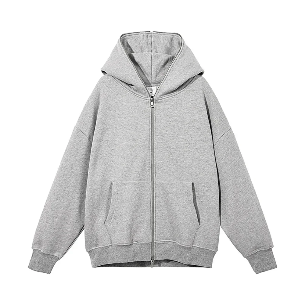 Men's and women's full zip hooded jackets zip hoodies casual cardigans streetwear hip-hop PVDY2K clothing spring fashion thumbnail 3