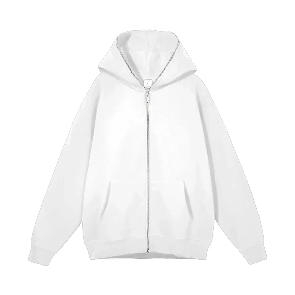 Men's and women's full zip hooded jackets zip hoodies casual cardigans streetwear hip-hop PVDY2K clothing spring fashion thumbnail 4