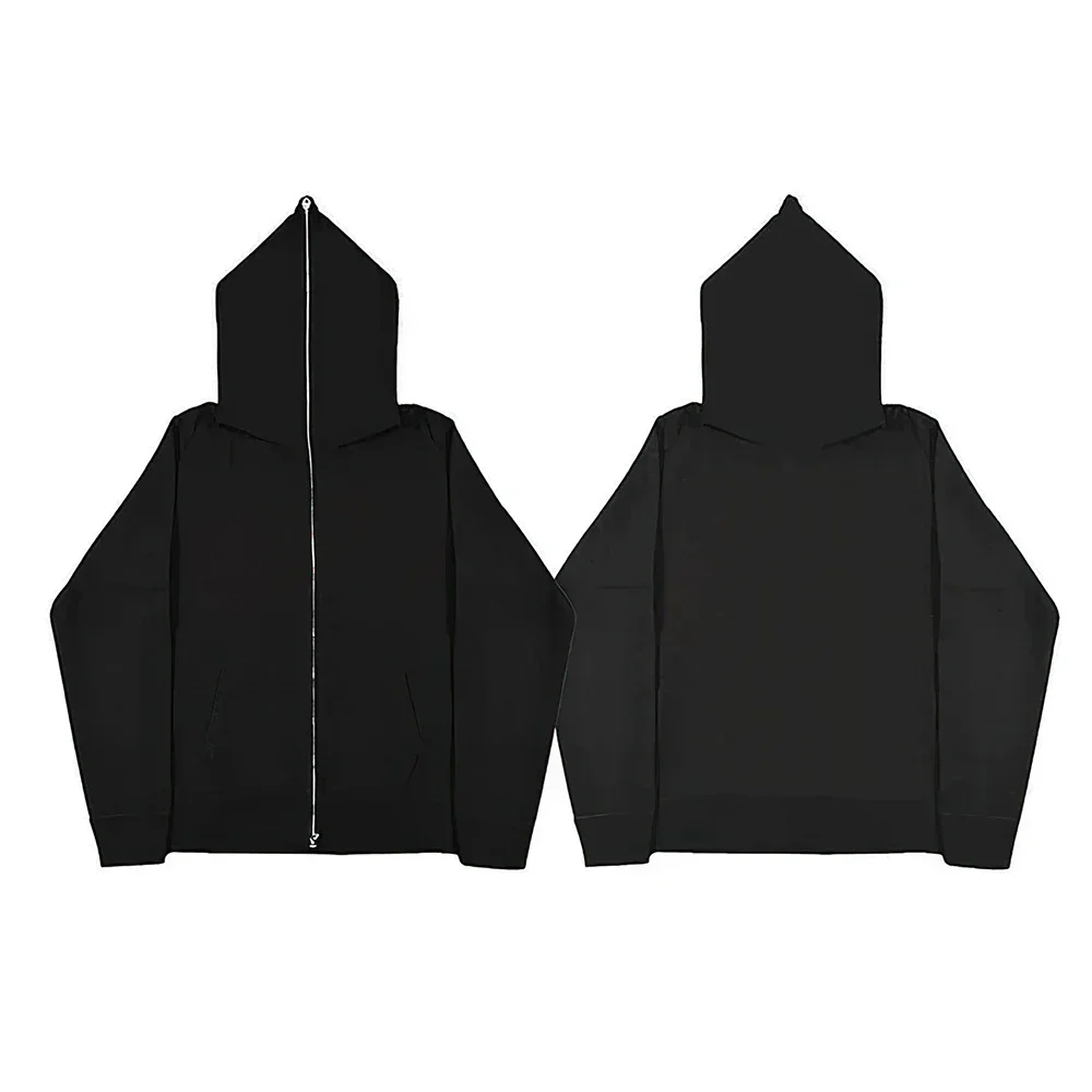 Men's and women's full zip hooded jackets zip hoodies casual cardigans streetwear hip-hop PVDY2K clothing spring fashion thumbnail 6