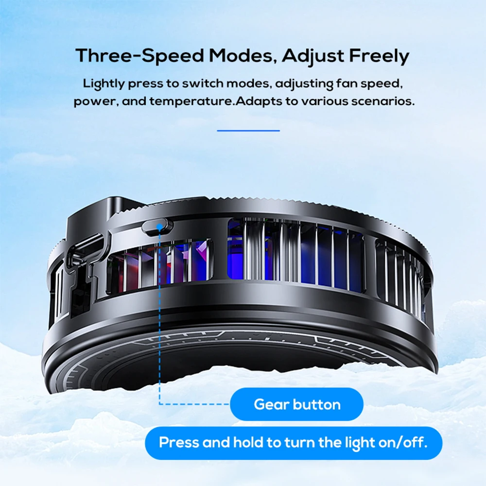 Magnetic Semiconductor Phone Cooler RGB Lights Digital DisplayCooling Fan Freeze Radiator For Gaming Tablet/Live Streaming ﻿ thumbnail 6
