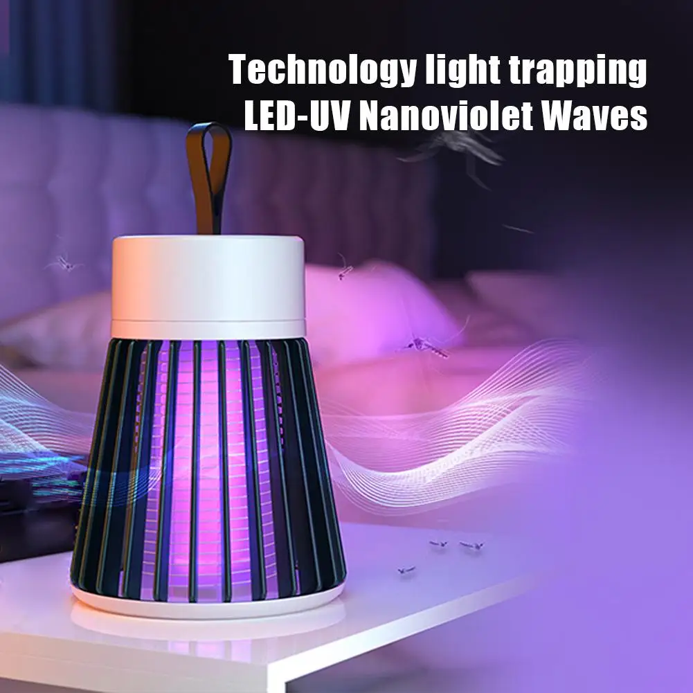Electric Shock Mosquito Killer Lamp UV Light USB Anti Mosquito Trap For Bedroom Outdoor Camping Use Kills Moths Wasps Gnats thumbnail 4