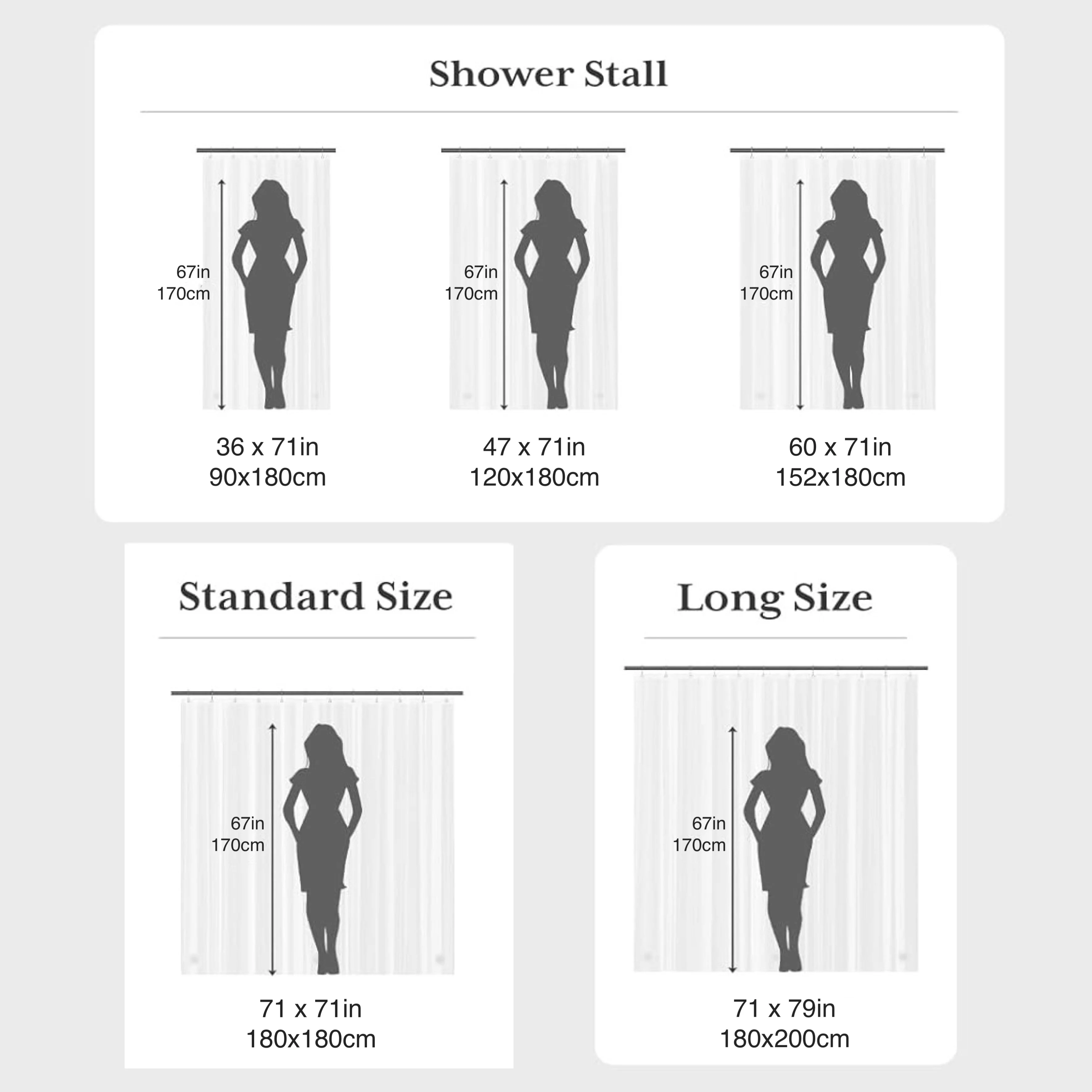1pc Checked Waterproof Shower Curtain with Metal Grommets & Plastic Hooks, Semi-ransparent Plastic Bath Curtain for Bathroom thumbnail 2