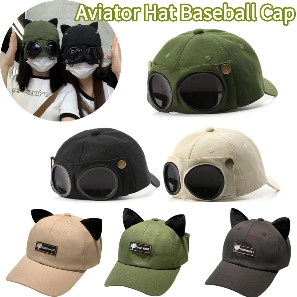 Aviator Hat Tide Korean Personality Glasses Cap Men's Sunglasses Sunglasses Male Cap Spring And Summer Versatile Baseball Cap