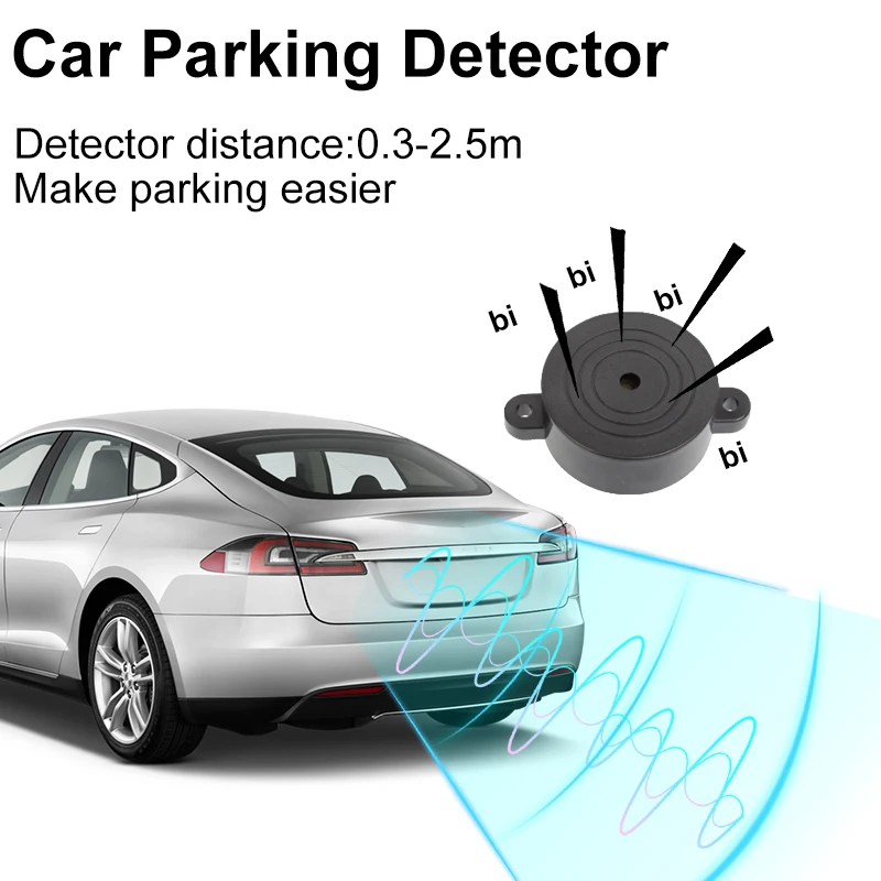 Parking Sensor Kit Buzzer 22mm 4 Sensors Reverse Backup Radar Audible Alert Indicator Probe System 12 Colors 12V thumbnail 2