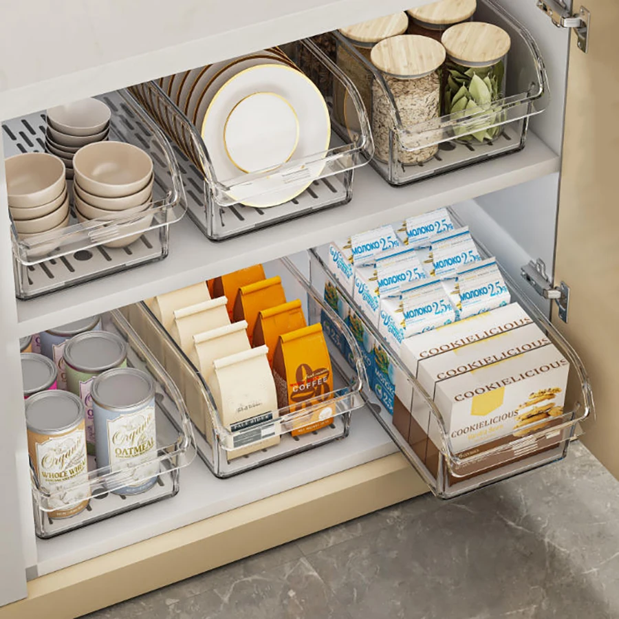 Clear Fridge Organizer, Refrigerator Organizer Bins ,Fridge Organizers and Storage Containers for Fruit, Vegetable, Food, Drinks thumbnail 3