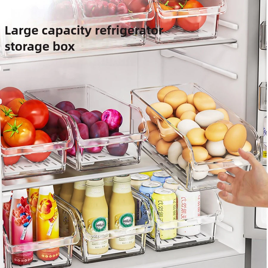 Clear Fridge Organizer, Refrigerator Organizer Bins ,Fridge Organizers and Storage Containers for Fruit, Vegetable, Food, Drinks thumbnail 2