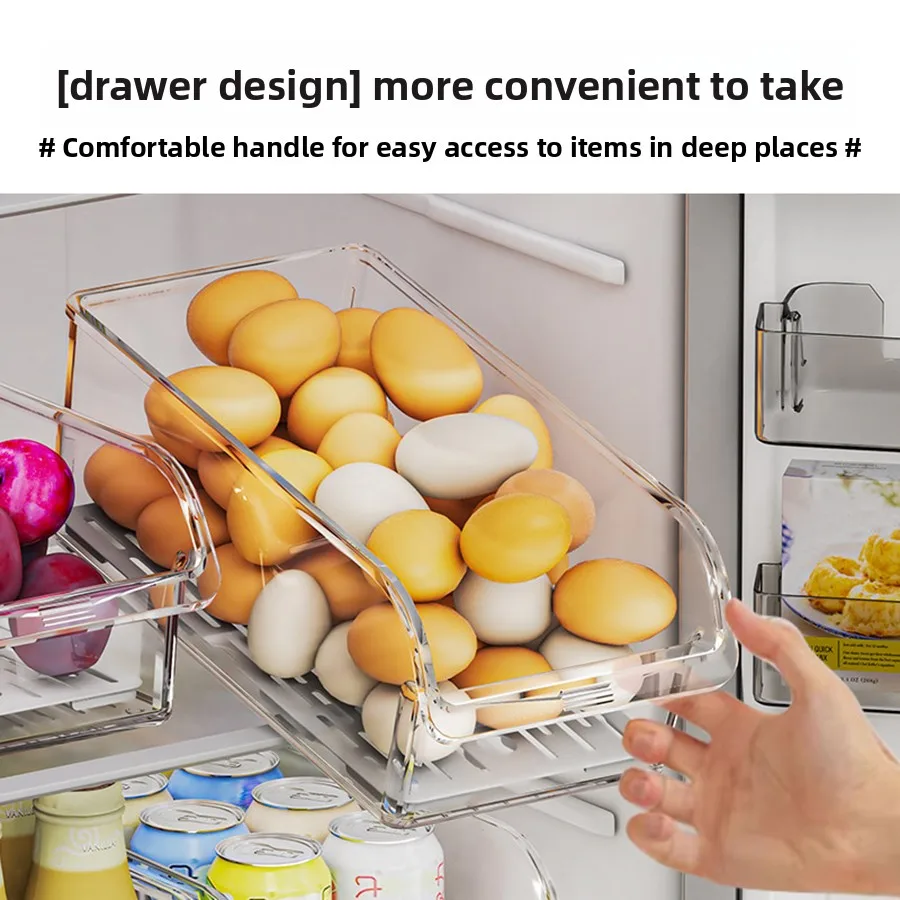Clear Fridge Organizer, Refrigerator Organizer Bins ,Fridge Organizers and Storage Containers for Fruit, Vegetable, Food, Drinks thumbnail 5