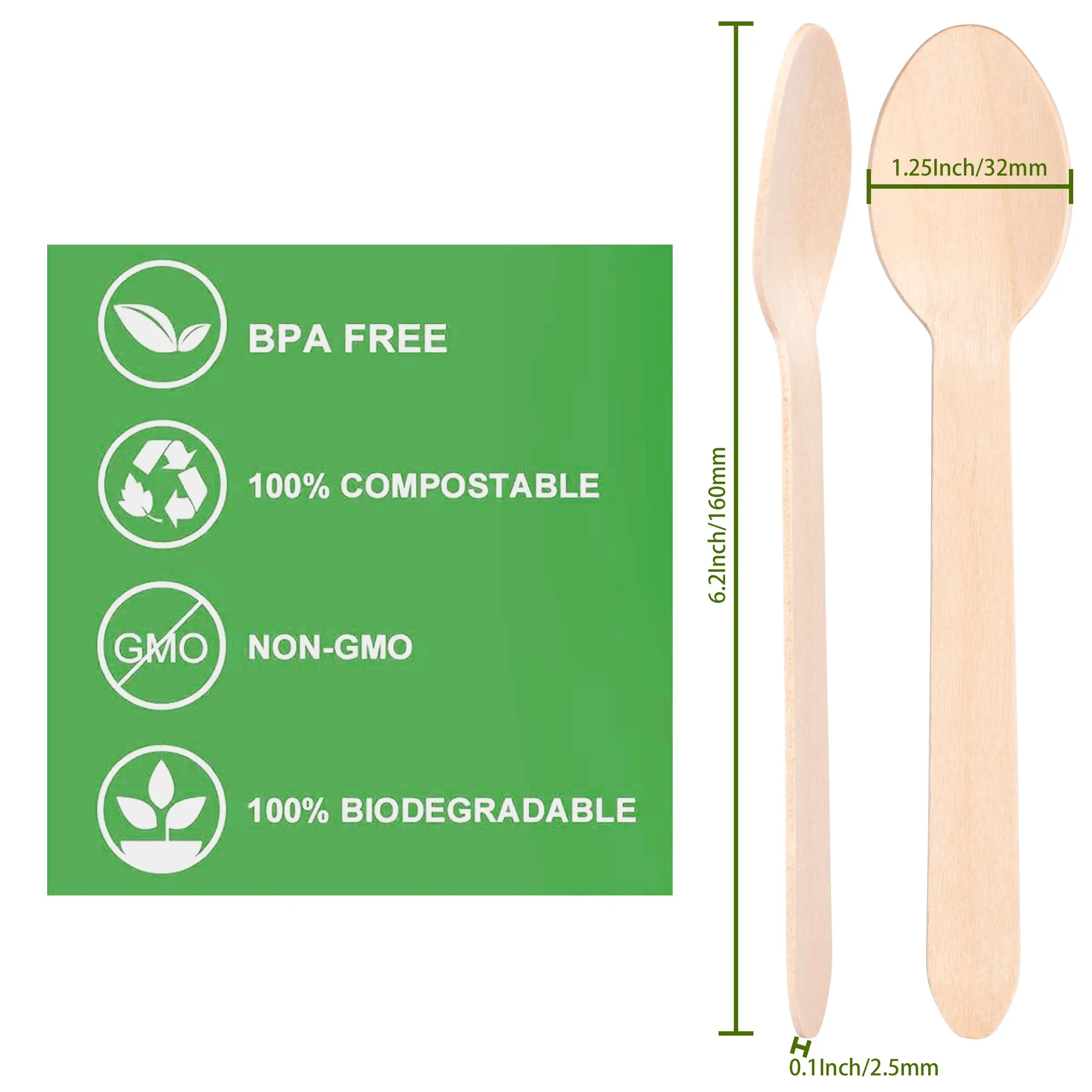 50/100Pcs Disposable Wooden Spoons for Tasting Sampling Yogurt Ice Cream Dessert Forks Wedding Party Tableware Wooden Spoon thumbnail 6
