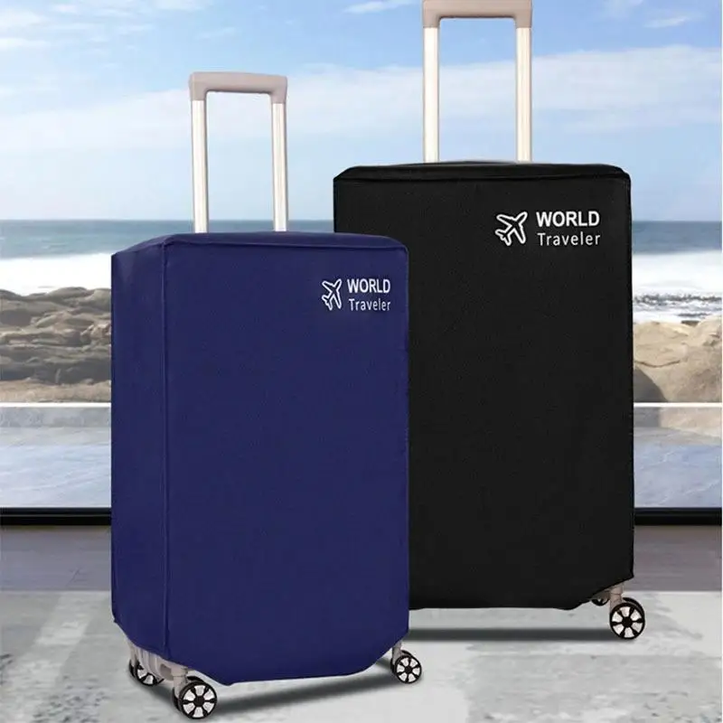 1pc Durable luggage dust cover for world travelers - elastic and scratch resistant luggage protection cover, suitable for 18-32 thumbnail 4