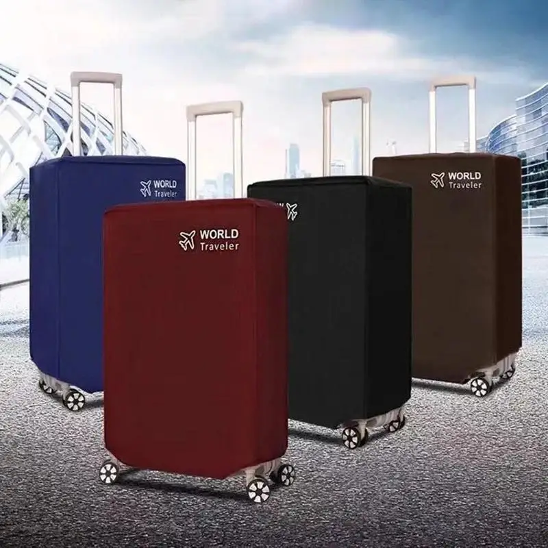 1pc Durable luggage dust cover for world travelers - elastic and scratch resistant luggage protection cover, suitable for 18-32 thumbnail 3