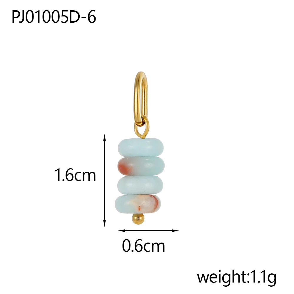 Bohemian Stainless Steel Irregular Natural Stone Pendant Pearl Beads Crystal Amethyst Earring Charms for DIY Jewelry Accessories thumbnail 4