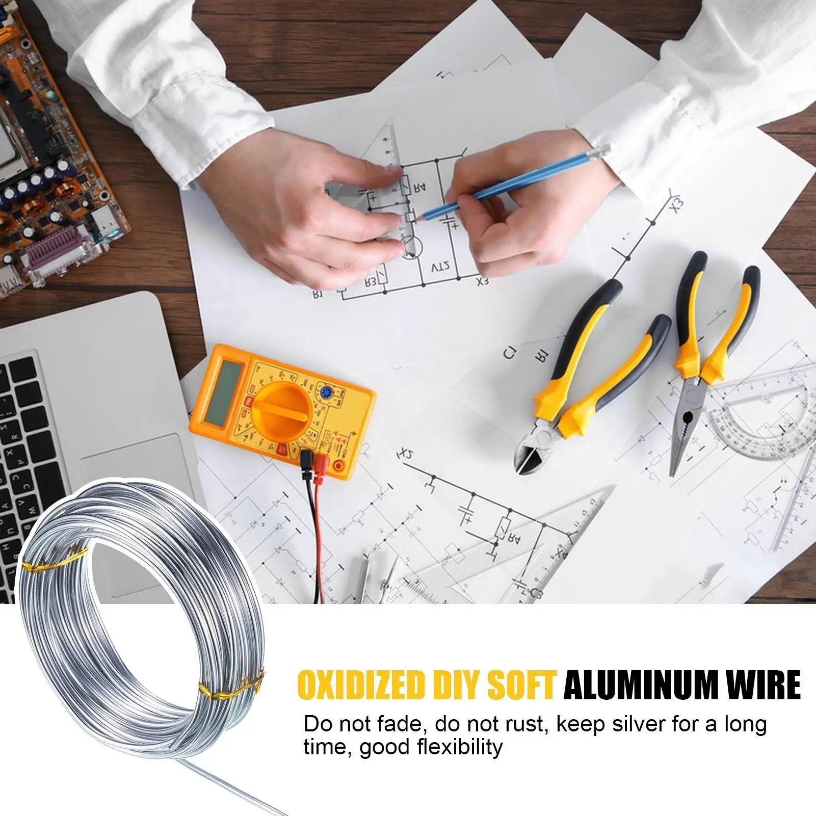 10m Flexible Aluminum Wire 1.0/1.5//2.0mm Anadized Aluminum Wire Soft DIY Jewelry Craft Versatile Painted Aluminium Metal Wire thumbnail 2
