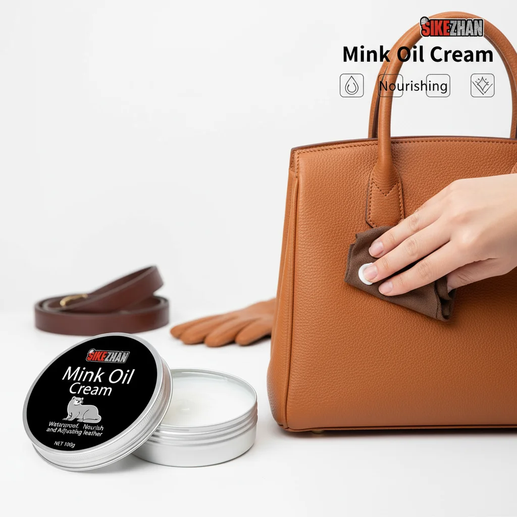 Mink Oil Leather Bag Care Cream – Natural Leather Conditioner & Polish, Restore Shine, Waterproof & Protect Handbags, Purses thumbnail 2