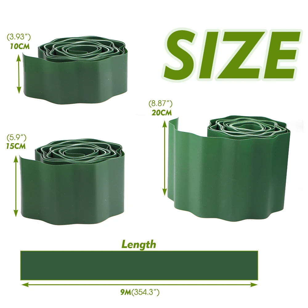 PP Plastic Garden Lawn Fence Border for Outdoor Courtyard Patio Grass Border Isolation Belt Landscape Edges Gardening Supplies thumbnail 2