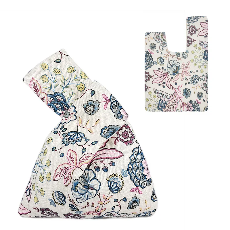 Japanese Mini Portable Knot Wrist Bag Women Top Handle Bag Simple Purse Handbags Waterproof Shopping Bag Phone Key Pouch thumbnail 2