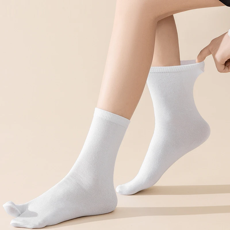 3/6 Pairs Tabi Toe Socks for Men Women Fashion Japanese Style Cotton Solid Two Finger Socks Kimono Flip Flop Sandal Split Socks thumbnail 3