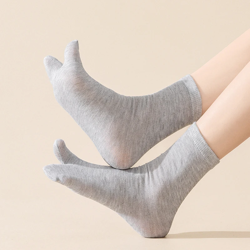 3/6 Pairs Tabi Toe Socks for Men Women Fashion Japanese Style Cotton Solid Two Finger Socks Kimono Flip Flop Sandal Split Socks thumbnail 5