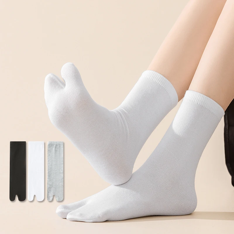 3/6 Pairs Tabi Toe Socks for Men Women Fashion Japanese Style Cotton Solid Two Finger Socks Kimono Flip Flop Sandal Split Socks thumbnail 6