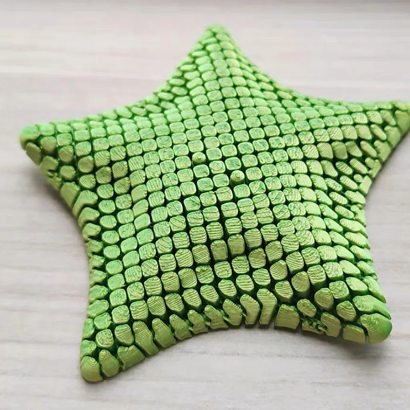 Fidget Toy Flexible Desk Decor 3D Printed Articulated Starfish Stress Relief Gift for Kids and Adults Visual toys thumbnail 2