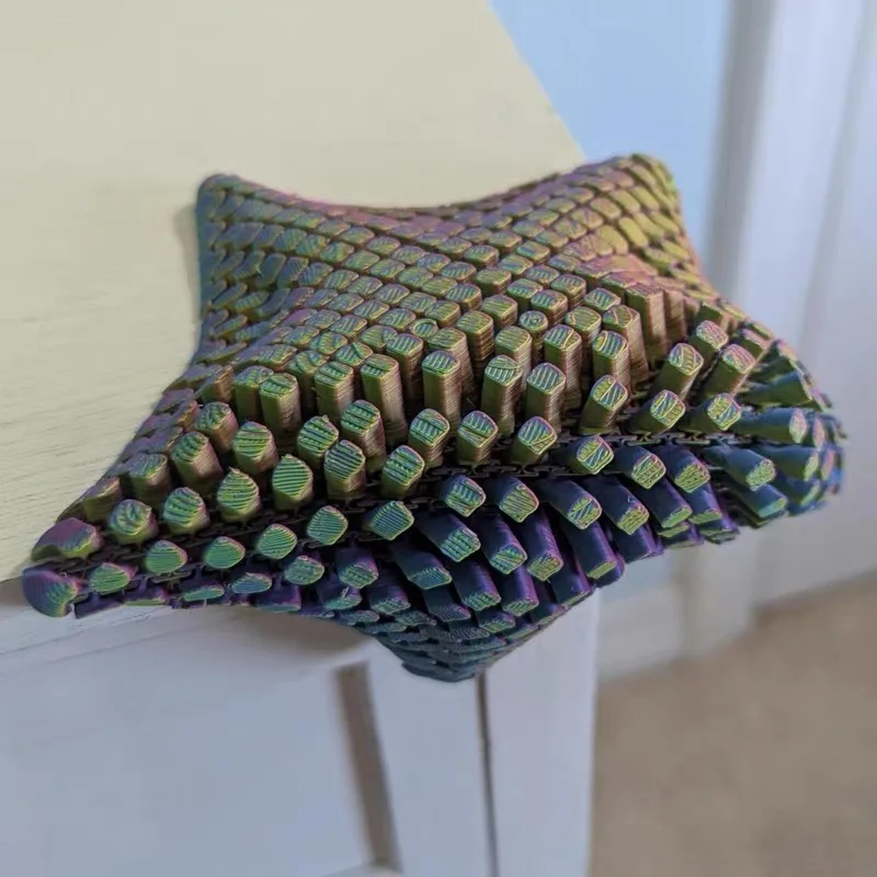 Fidget Toy Flexible Desk Decor 3D Printed Articulated Starfish Stress Relief Gift for Kids and Adults Visual toys thumbnail 5