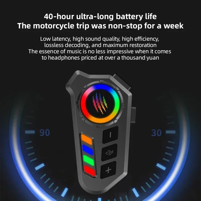 Wireless Bluetooth 5.4 Helmet Headset Hands-Free Call Motorcycle Earphone Waterproof MP3 Music Player Speaker Kit for Moto thumbnail 3